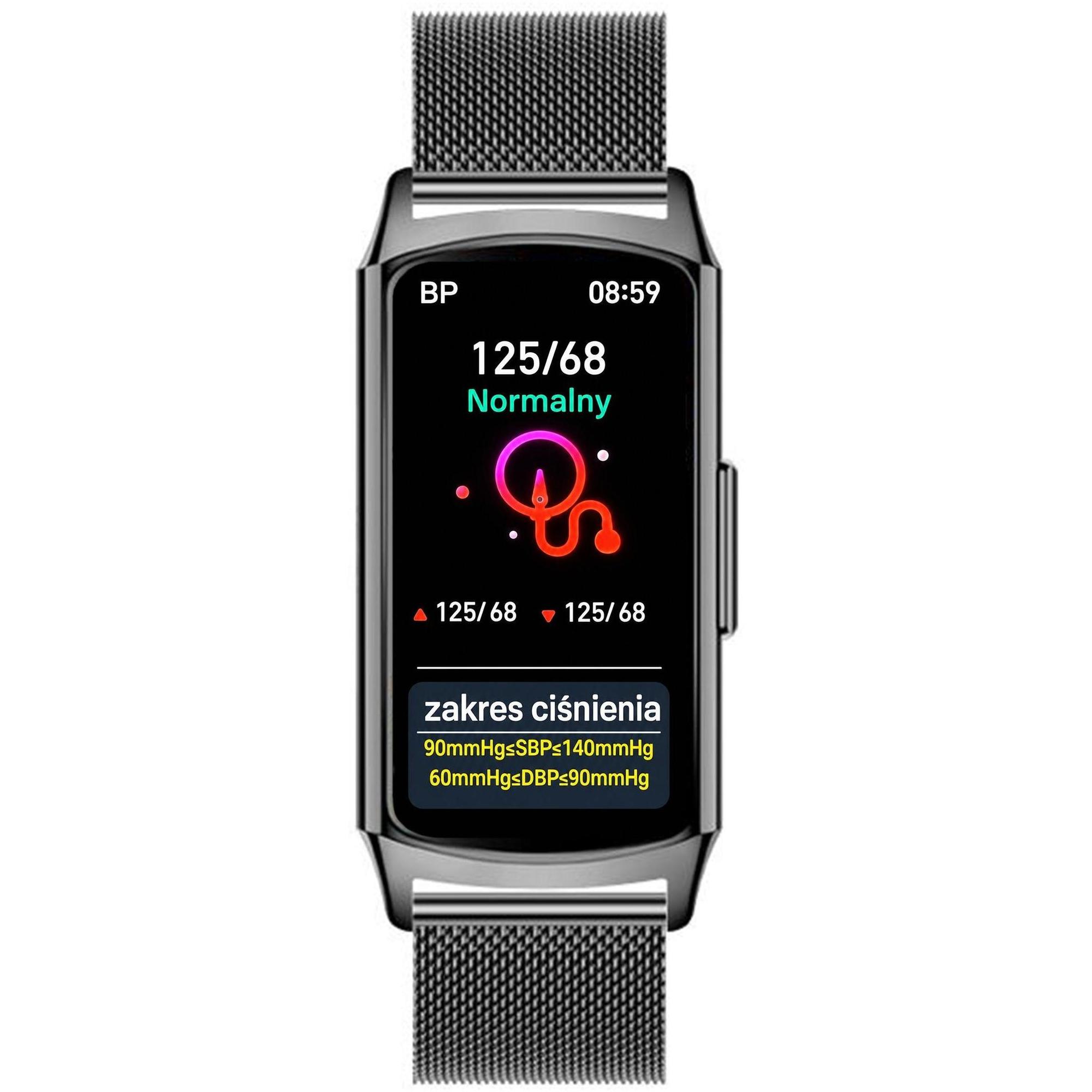 Hagen HB3514144 zegarek czarny sportowy Smartwatch bransoleta - miniatura 6
