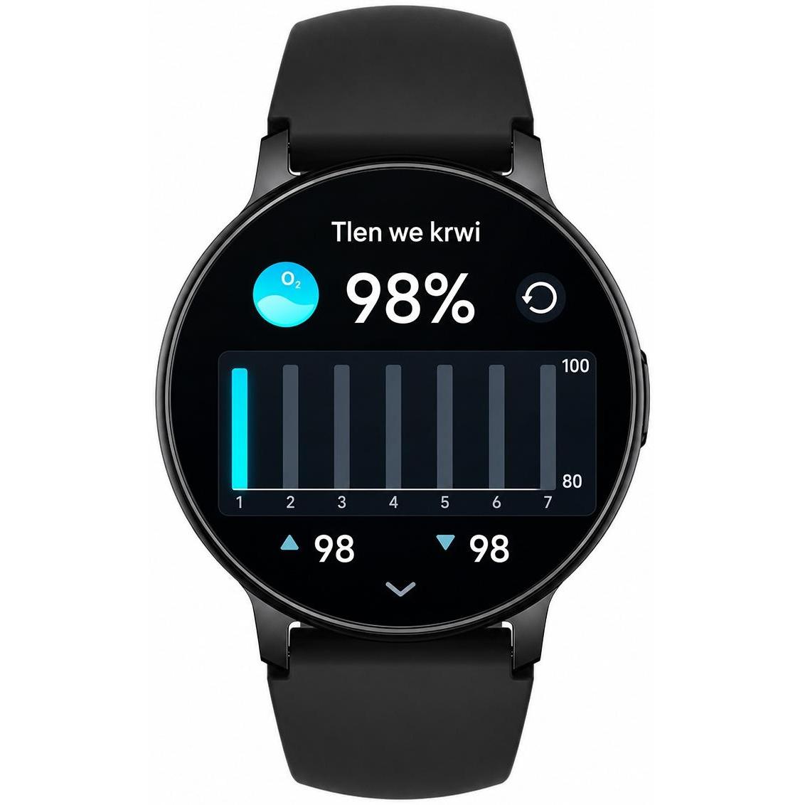 Hagen HB3714534 zegarek czarny Smartwatch pasek - miniatura 5