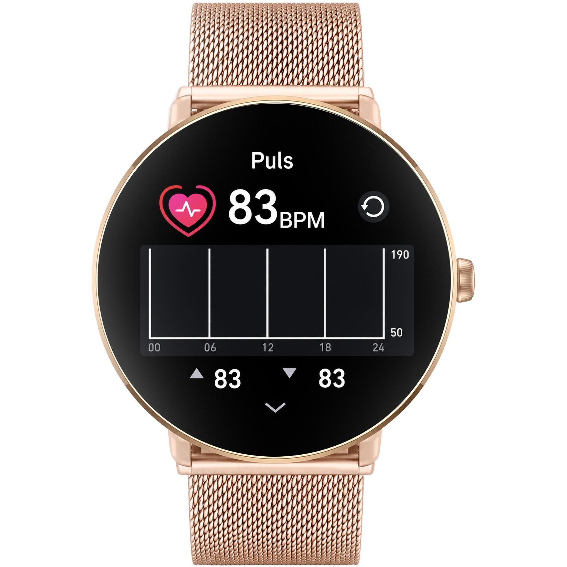 Hagen HB391101410 HB39 Różowe Złoto Smartwatch klasyczny zegarek różowe złoto