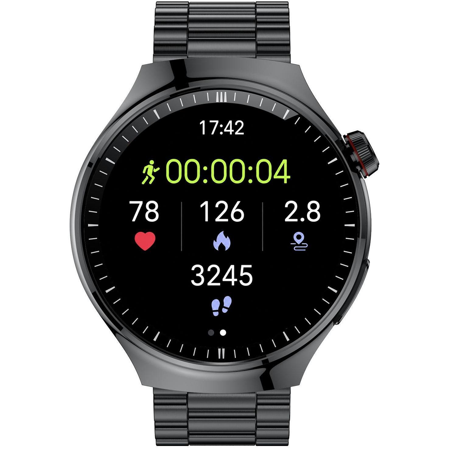 Hagen HB4114114 HB41 Czarny na Bransolecie Smartwatch klasyczny zegarek czarny