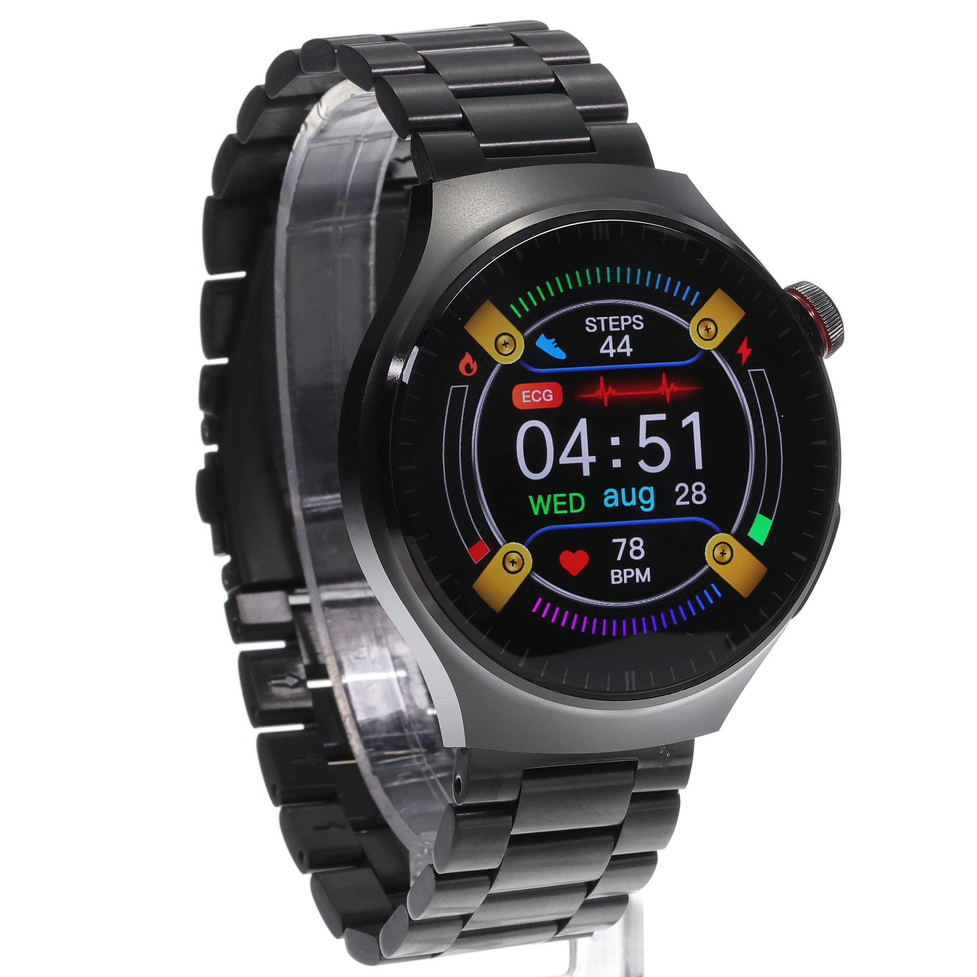 Hagen HB4114114 zegarek czarny klasyczny Smartwatch bransoleta