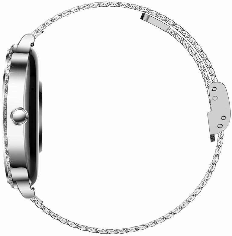 Hagen HB4211114105312-SET HB42 Srebrny zegarek fashion-modowy Smartwatch