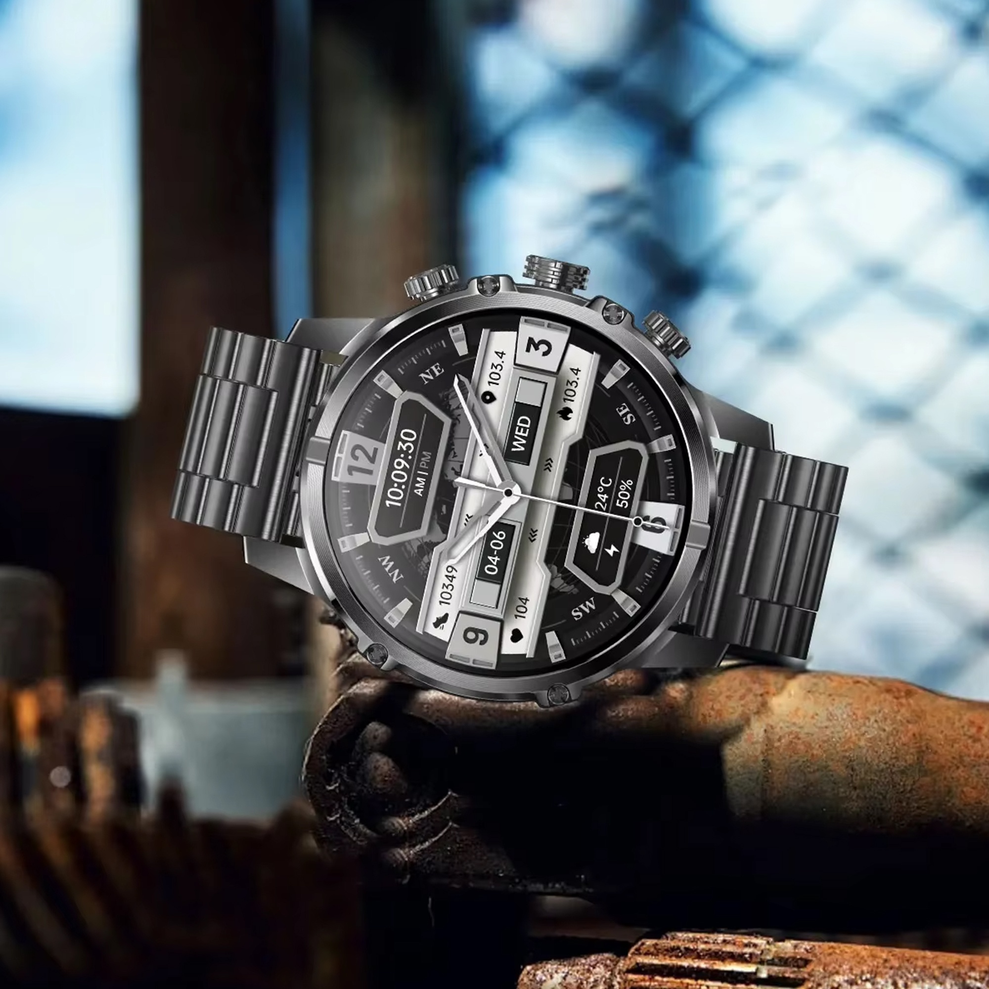 Hagen HB4514114 zegarek czarny Smartwatch bransoleta - miniatura 5