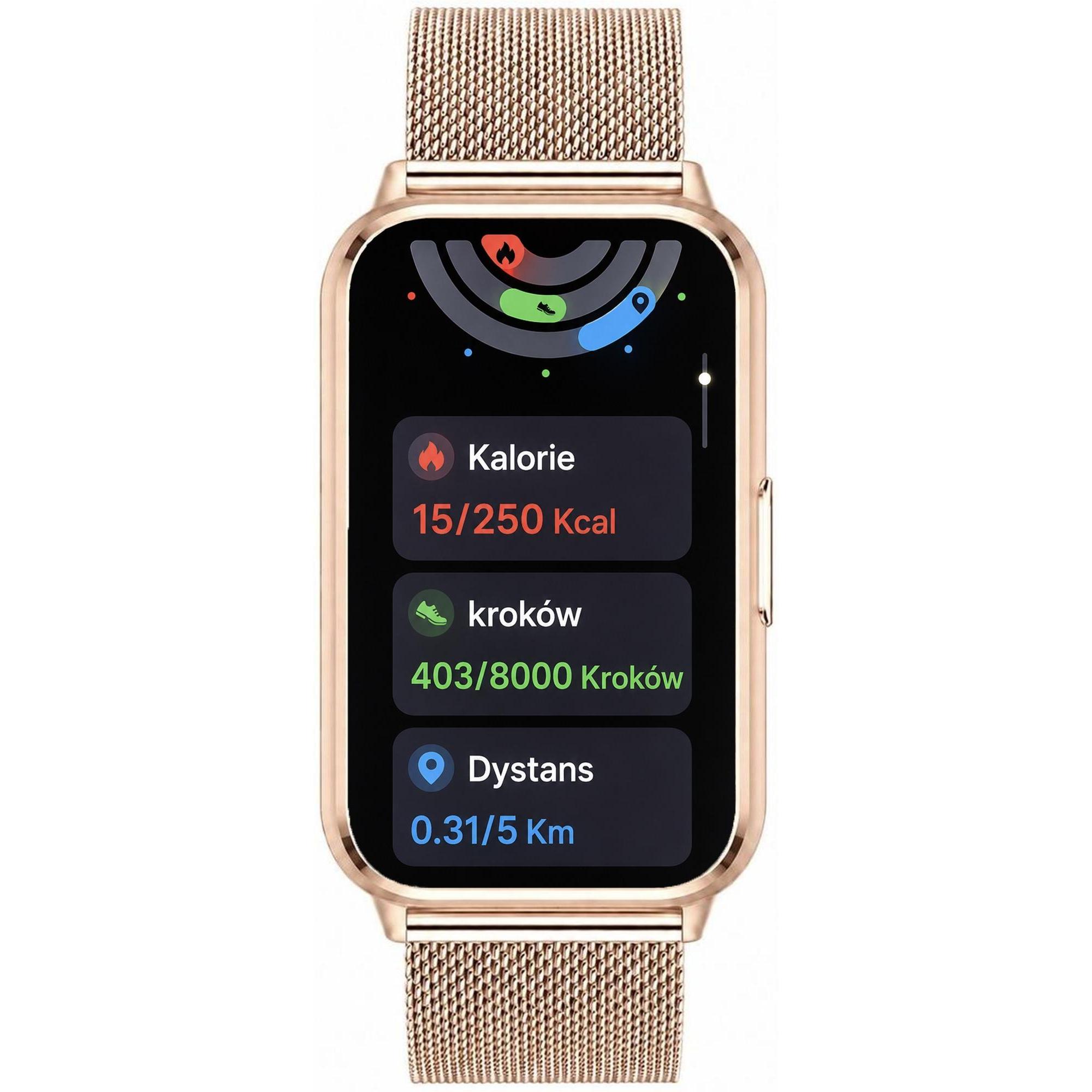 Hagen HB521151415 HB52 Różowe Złoto Smartwatch zegarek różowe złoto - miniatura 10