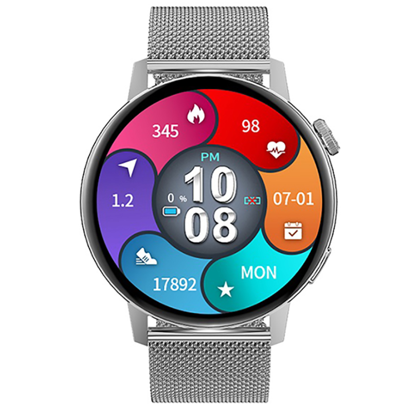 Hagen HC1011114115312-SET Smartwatch HC10 srebrny + pasek zegarek sportowy Smartwatch - miniatura 4