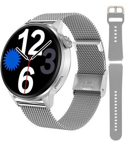 Hagen HC1311114115312-SET Smartwatch Smartwatch HC13 srebrny + pasek - zdjęcie 1