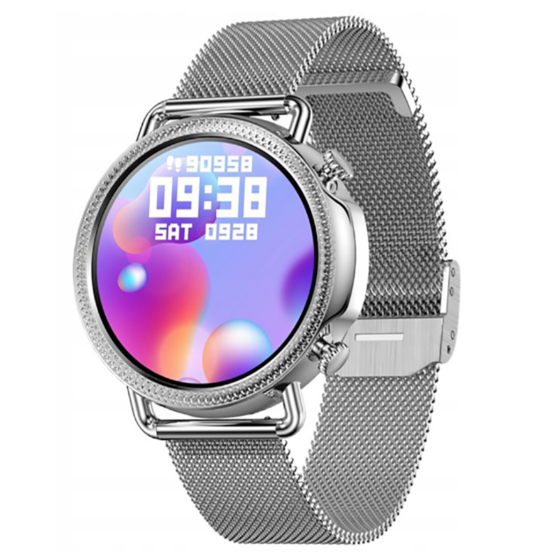 Hagen HC141111411534-SET Smartwatch Smartwatch HC14 srebrny zegarek damski sportowy z tworzywa sztucznego - miniatura 2