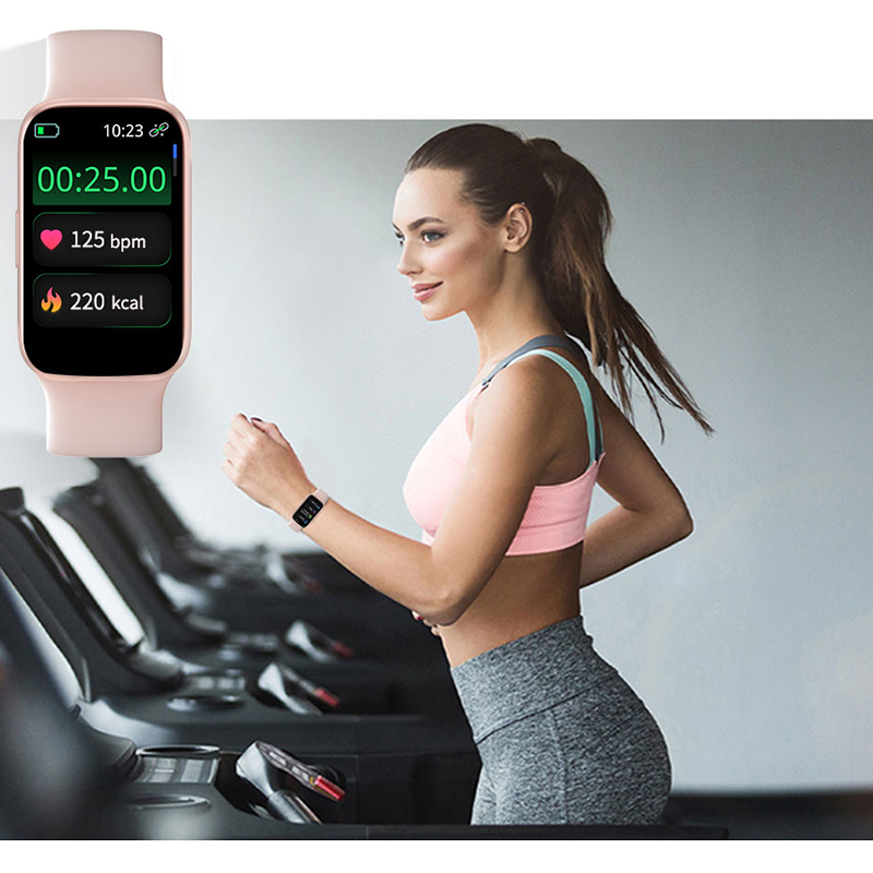 Hagen HC16210539539-SET Smartwatch HC16 różowy + pasek zegarek sportowy Smartwatch - miniatura 4