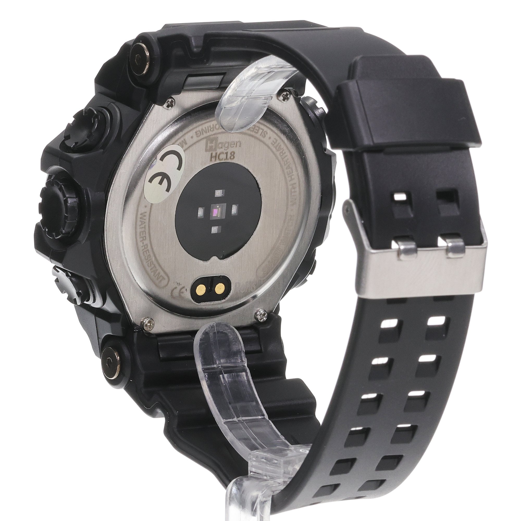 Hagen HC18W24534 zegarek czarny sportowy Smartwatch pasek