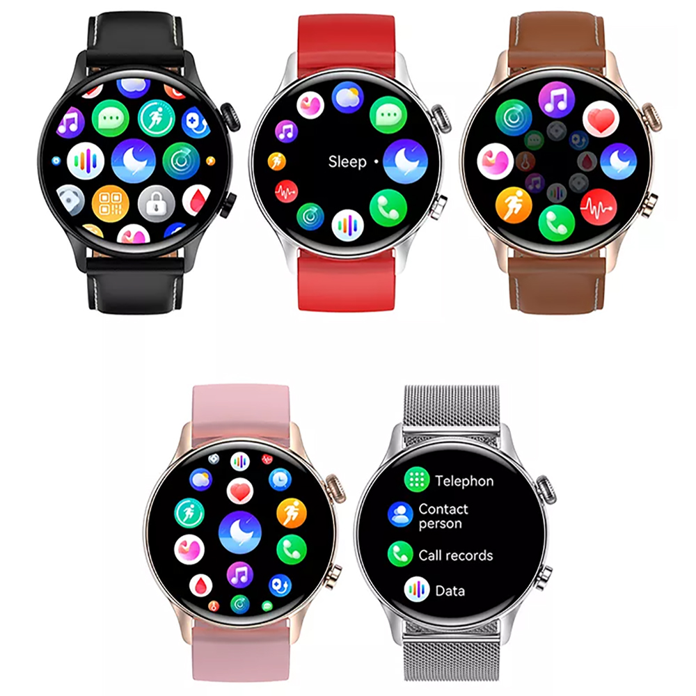 Hagen HC19111533334-SET Smartwatch HC19 czarny brązowy + pasek zegarek sportowy Smartwatch - miniatura 4