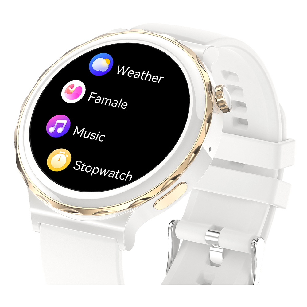 Hagen HC241111411532-SET Smartwatch HC24 srebrny biały + pasek Smartwatch sportowy zegarek biały - miniatura 3
