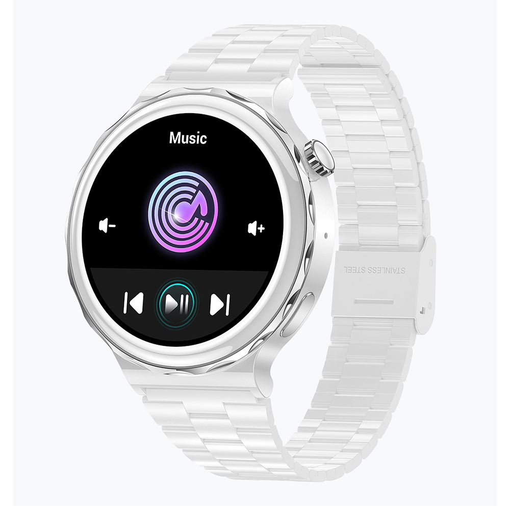 Hagen HC241111411532-SET Smartwatch HC24 srebrny biały + pasek zegarek sportowy Smartwatch - miniatura 2