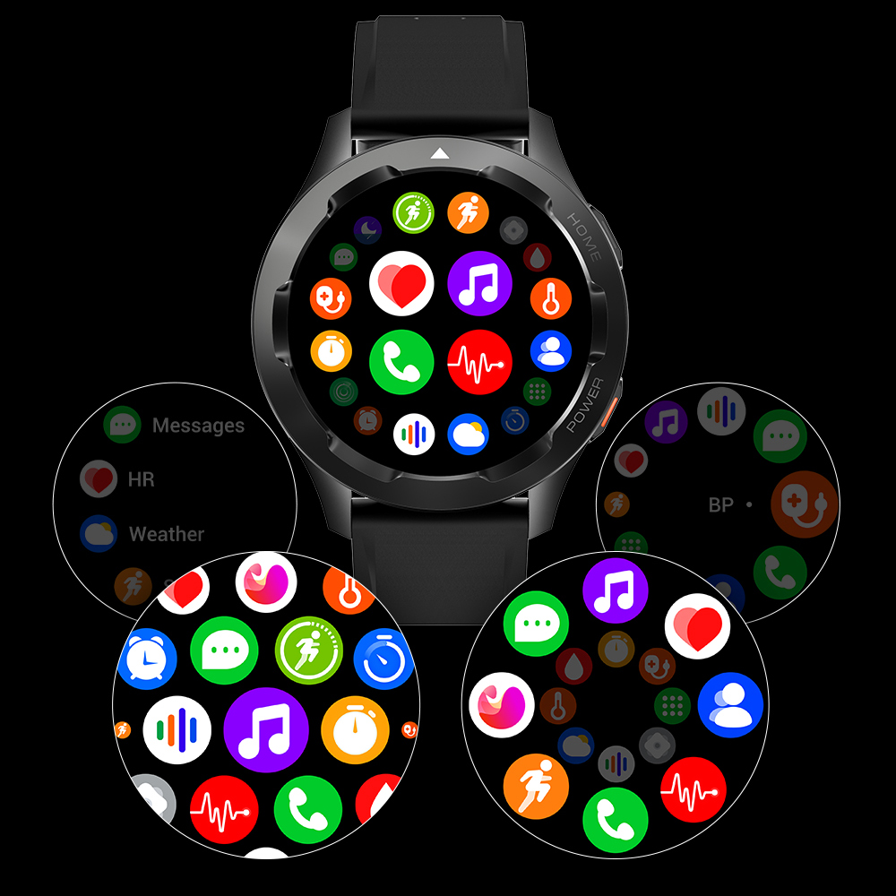 Hagen HC3014537 Smartwatch HC30 niebieski Smartwatch sportowy zegarek czarny