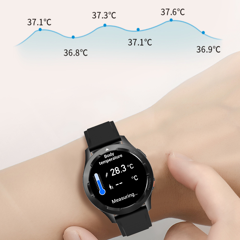 Hagen HC3014537 zegarek czarny sportowy Smartwatch pasek
