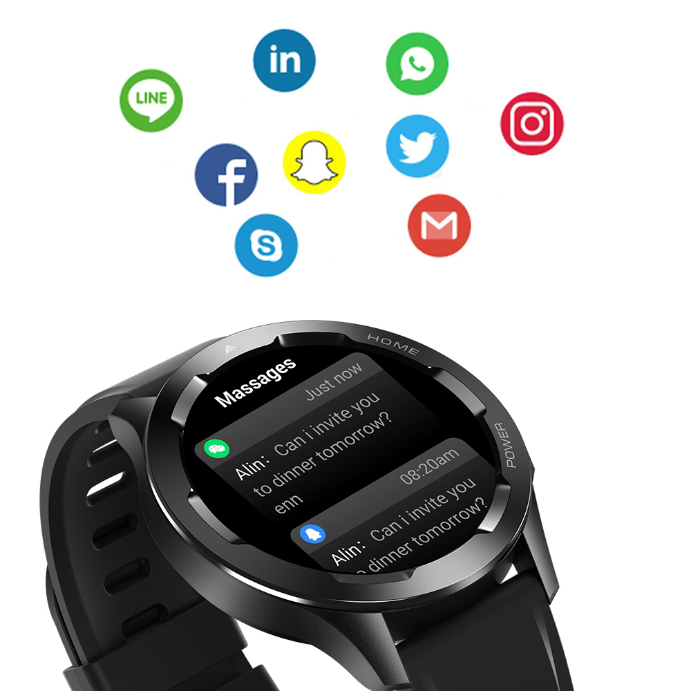 Hagen HC30245314534-SET Smartwatch Smartwatch HC30 czarny zielony zegarek męski sportowy z tworzywa sztucznego - miniatura 8