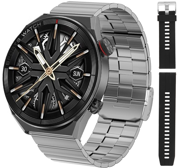 Hagen Smartwatch HC31 Czarno Srebrny + Pasek HC31.14.1111.534-SET