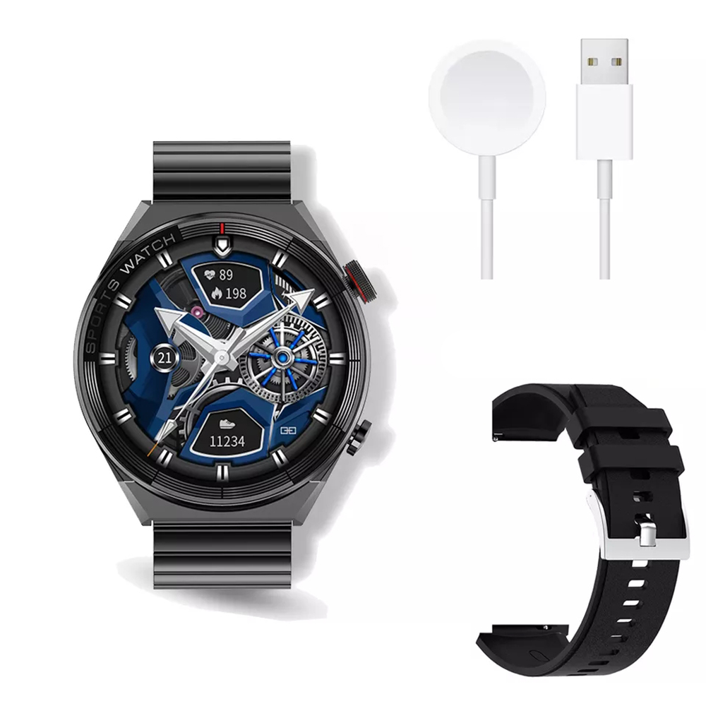 Hagen HC3114114534-SET Smartwatch Smartwatch HC31 czarny + pasek zegarek męski sportowy z tworzywa sztucznego - miniatura 6