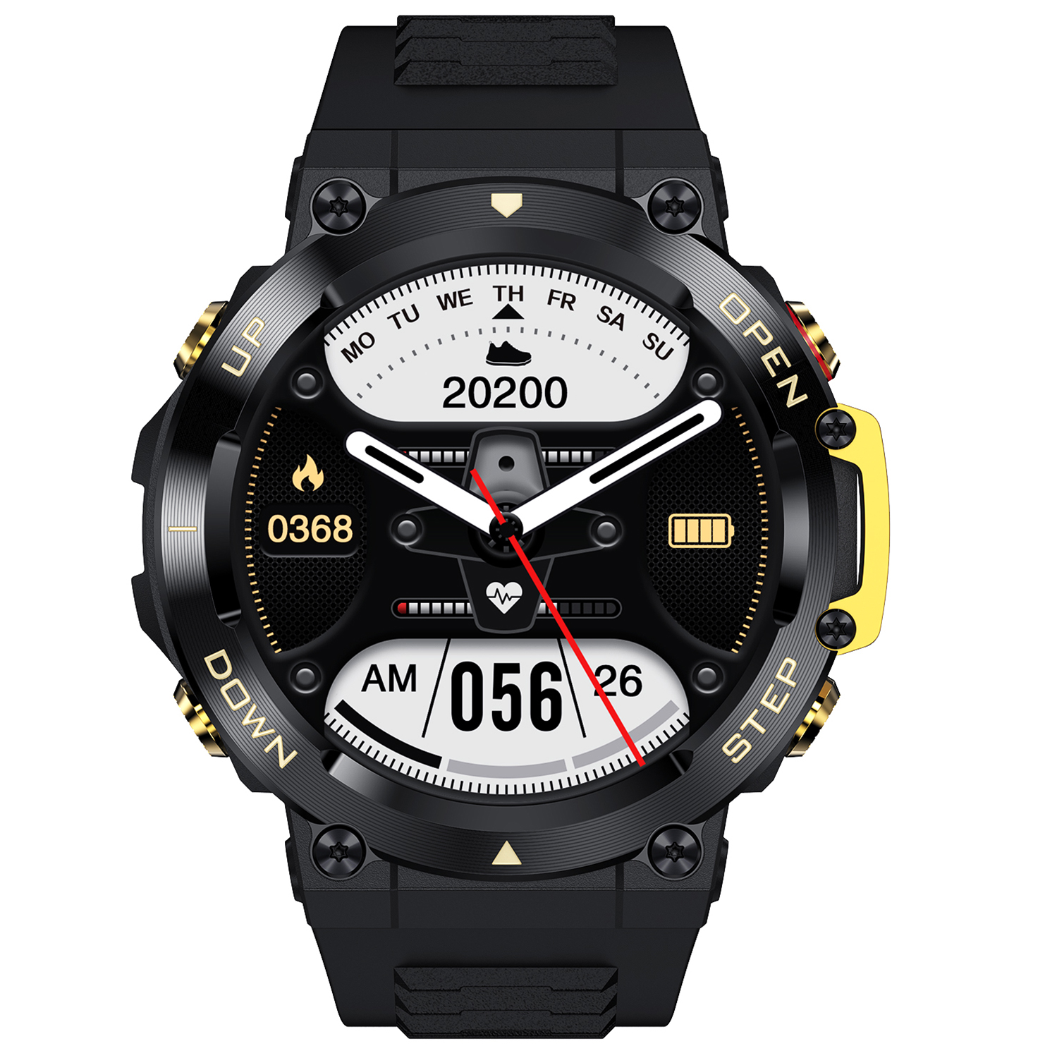 Hagen HC36G24534 Smartwatch Smartwatch HC36 czarny grafitowy zegarek męski sportowy z tworzywa sztucznego - miniatura 2