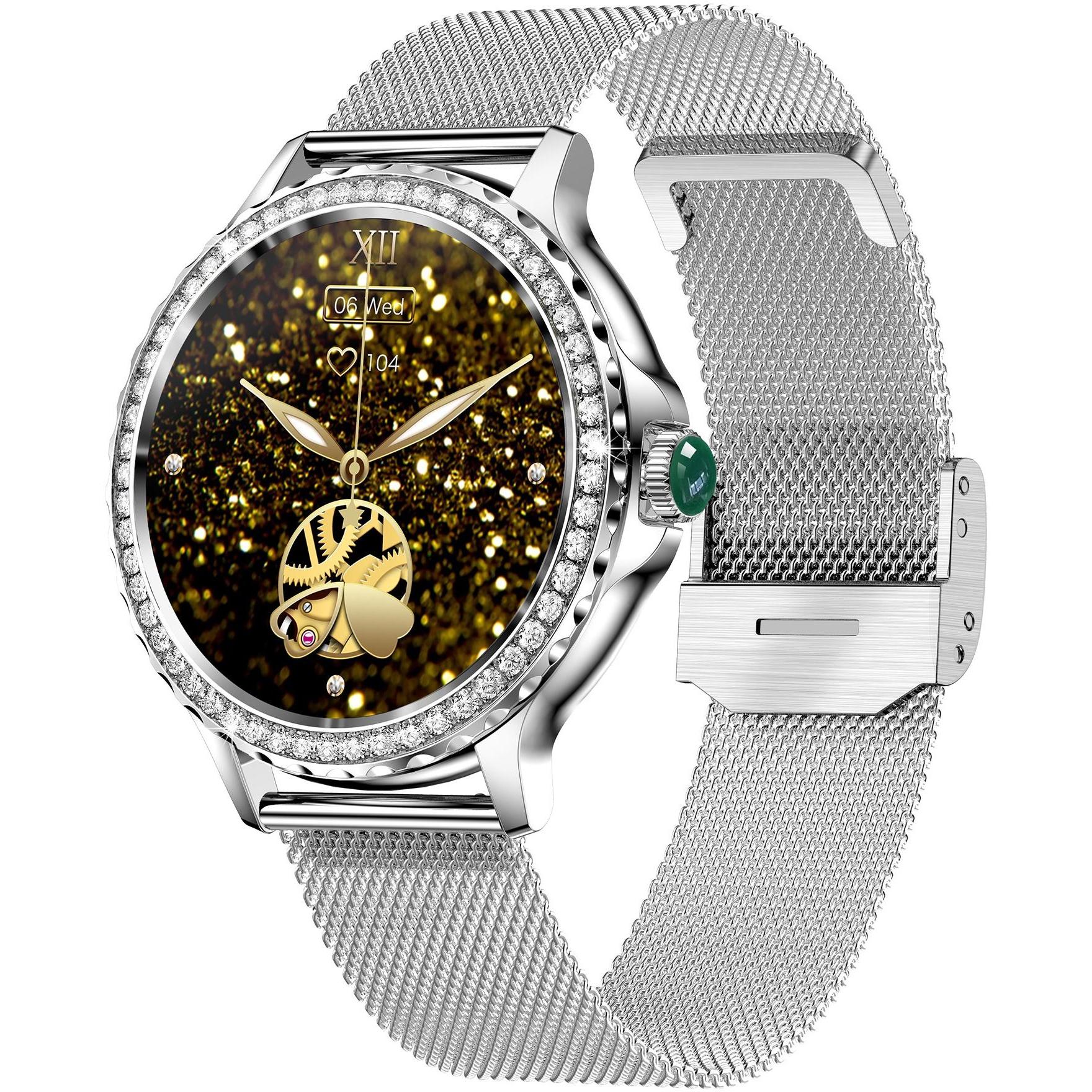 Hagen HC6611111115311-SET HC66 Srebrny zegarek biżuteryjny Smartwatch - miniatura 4