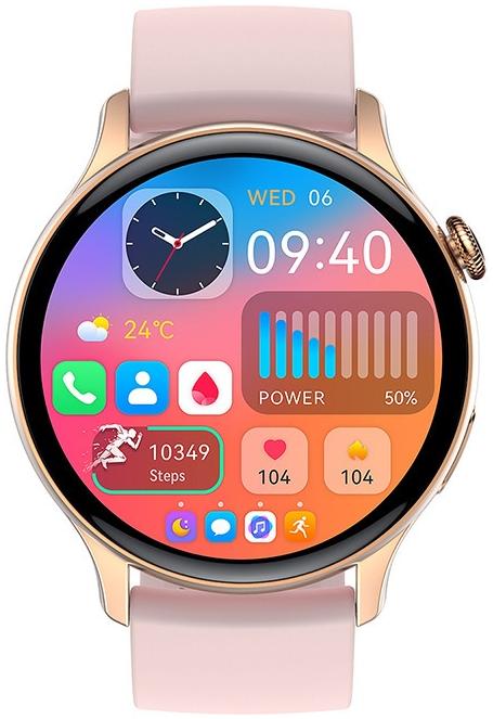 Hagen HC75110539 zegarek różowe złoto sportowy Smartwatch pasek - miniatura 5