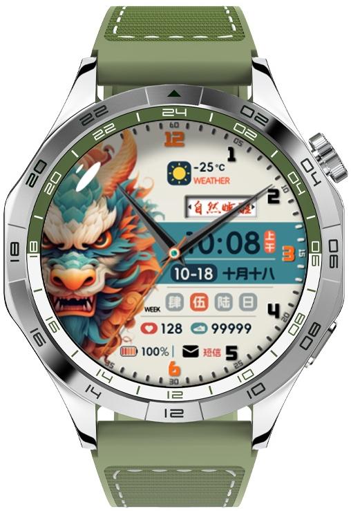 Hagen HC9511133145314-SET Smartwatch Smartwatch HC95 Zielone + Zielone Paski zegarek męski