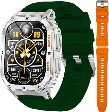 Hagen HC972115314 Smartwatch HC97 Srebrny na Zielonym Pasku + Pasek - zdjęcie 1