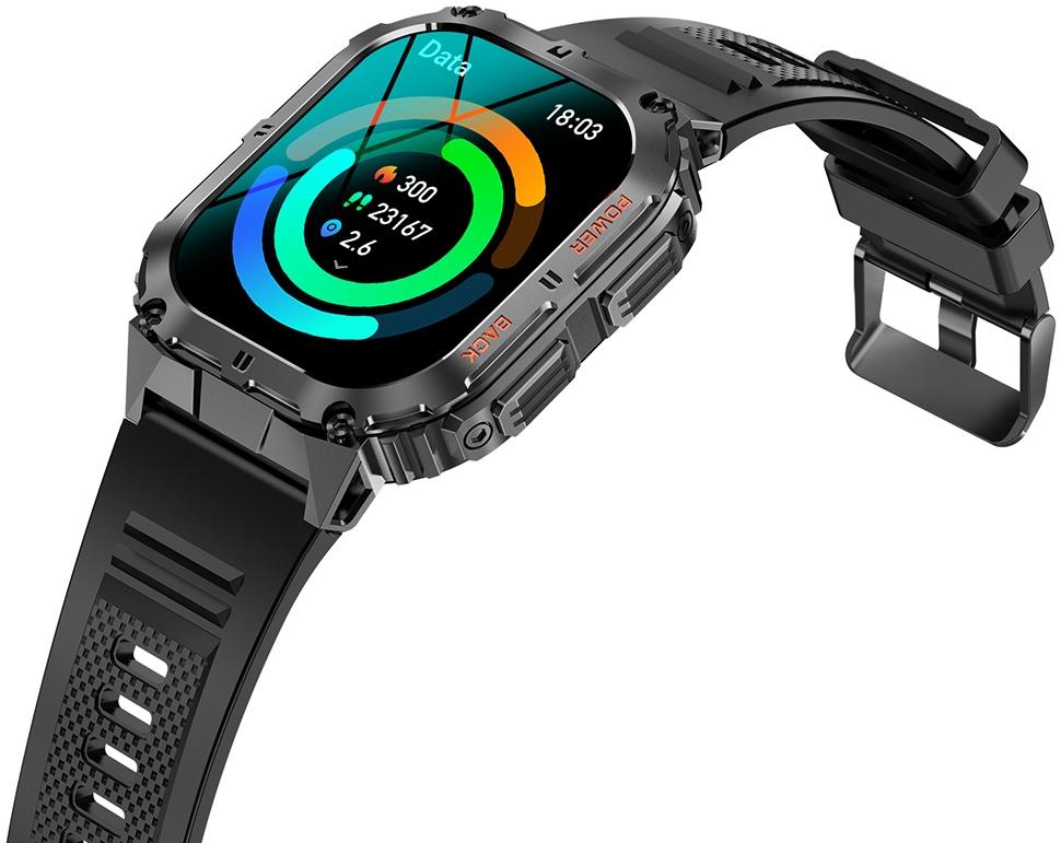 Hagen HC9724534 HC97 Czarny + Pasek zegarek sportowy Smartwatch - miniatura 7