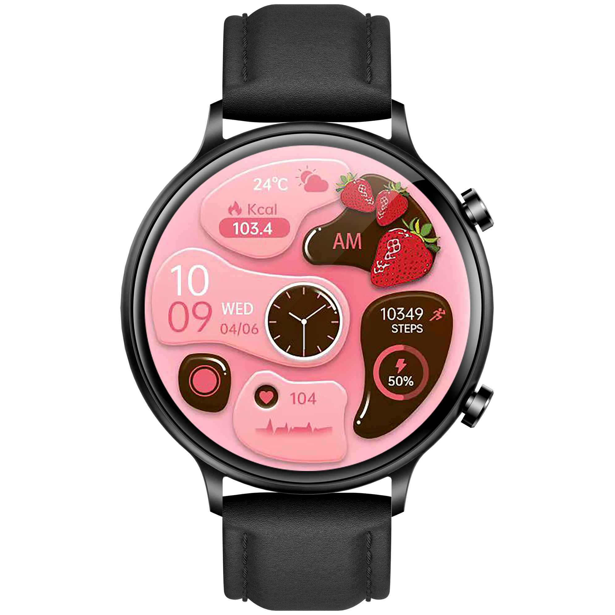 Hagen HC9914114534-SET zegarek czarny sportowy Smartwatch pasek - miniatura 4