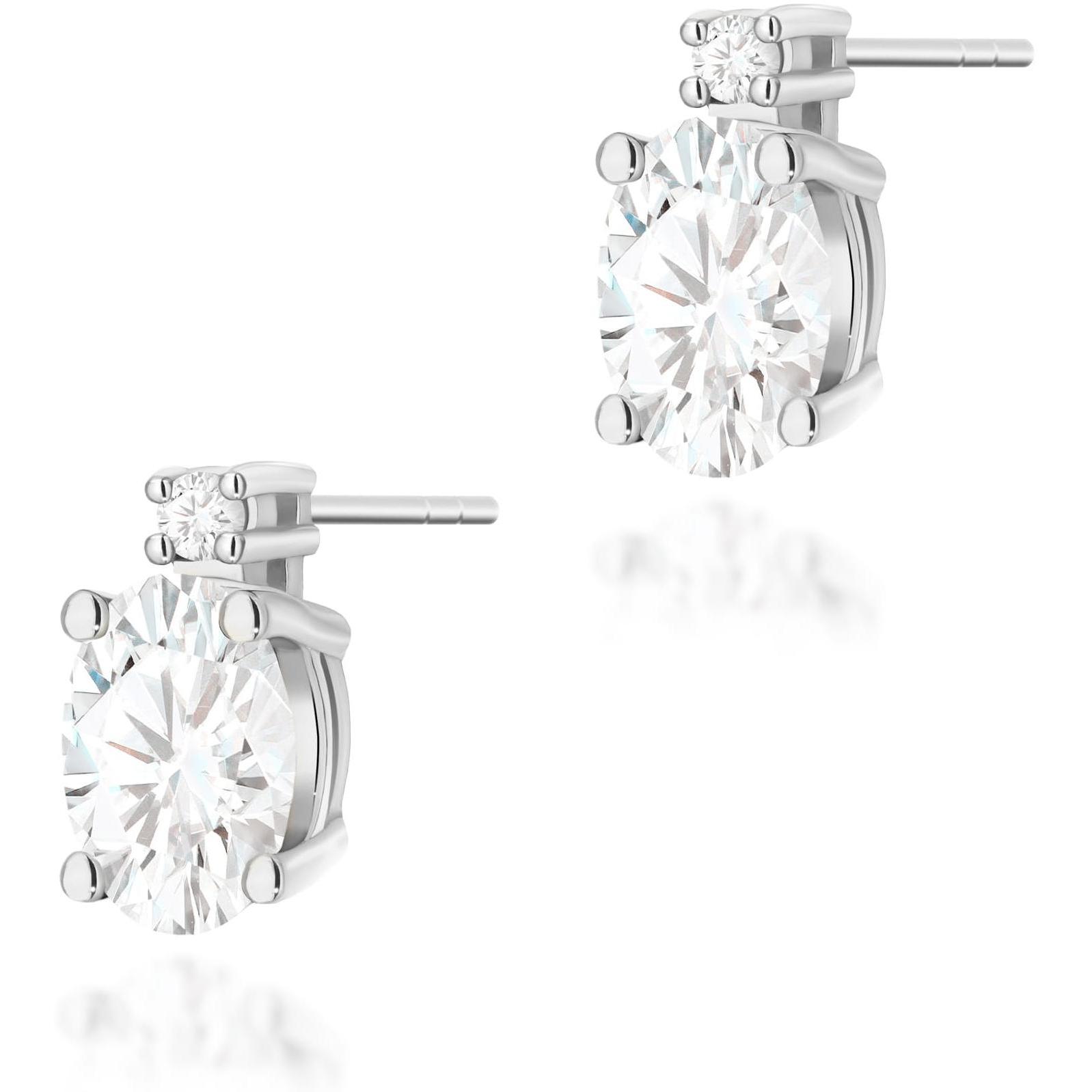 Kolczyki z diamentem laboratoryjnym, białe złoto, próba 585 Best Diamonds B0002-KO-AUB-LDW-02-OW 