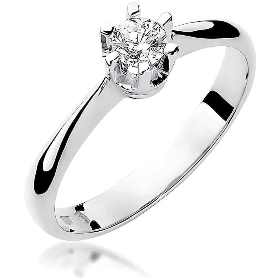 Klasyczny pierścionek zaręczynowy 0,25 ct z białego złota z diamentem laboratoryjnym Best Diamonds B0072-PI-AUB-LDW-06-OK 