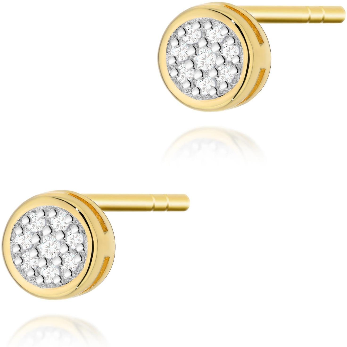 Kolczyki z żółtego złota z diamentami, próba 585 Best Diamonds B0082-KO-AUZ-DIW-02-00 