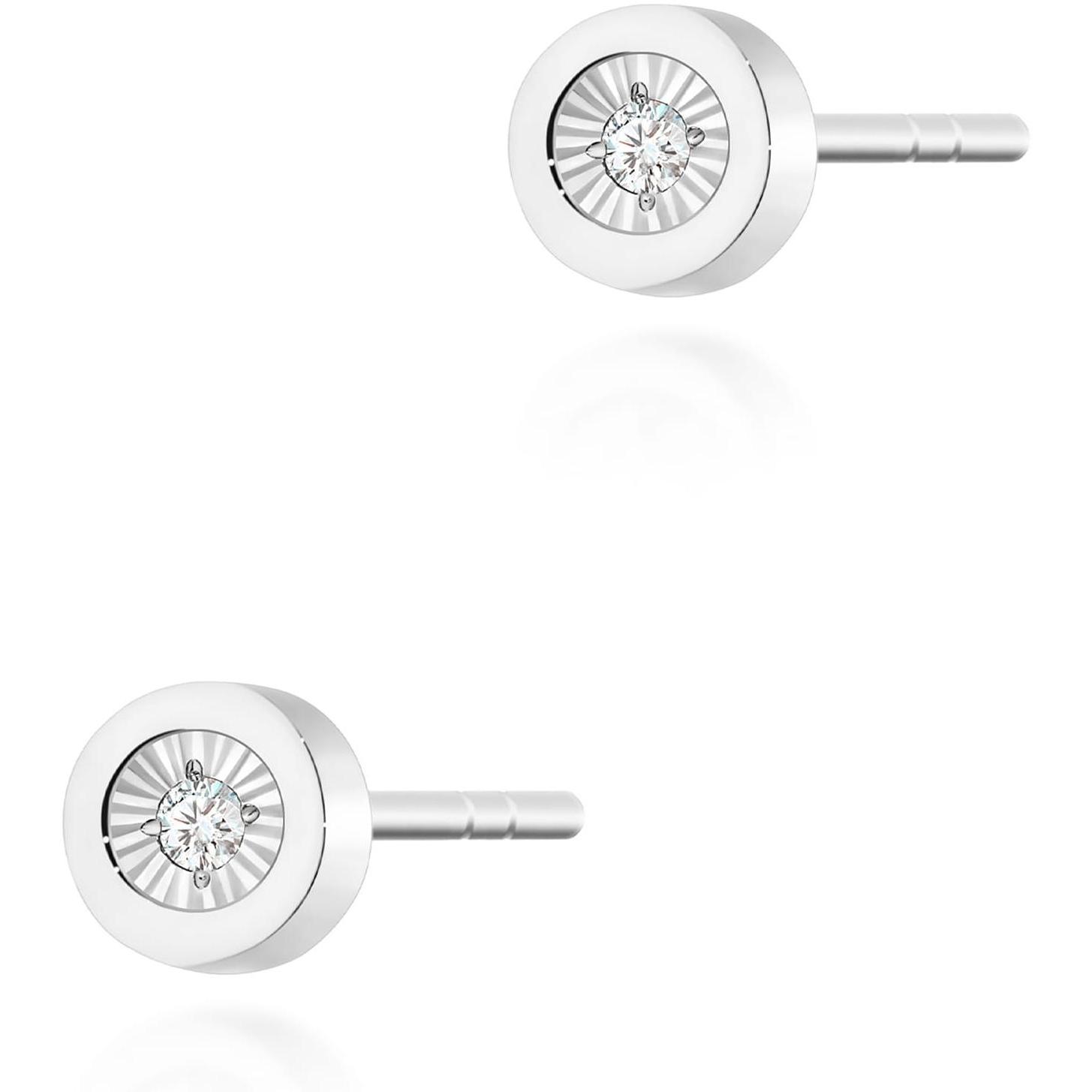 Kolczyki z białego złota próby 585 z diamentami Best Diamonds B0142-KO-AUB-DIW-02-00 