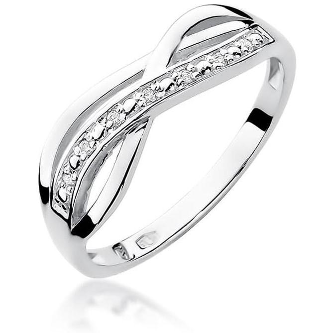 Pleciony Pierścionek z białego złota z brylantami 0,06 ct Best Diamonds B0180-PI-AUB-DIW-02-00 