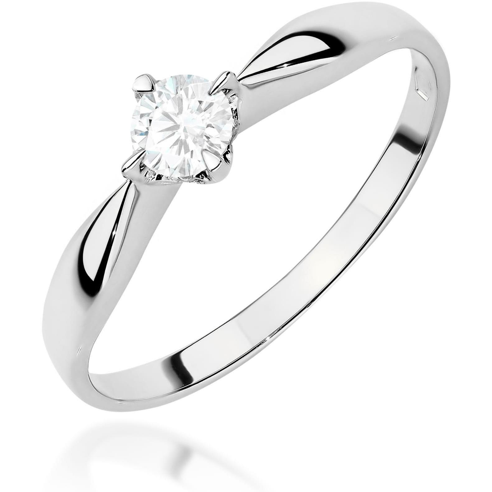 Klasyczny pierścionek zaręczynowy z białego złota z diamentem laboratoryjnym 0,15 ct Best Diamonds B0342-PI-AUB-LDW-02-OK 