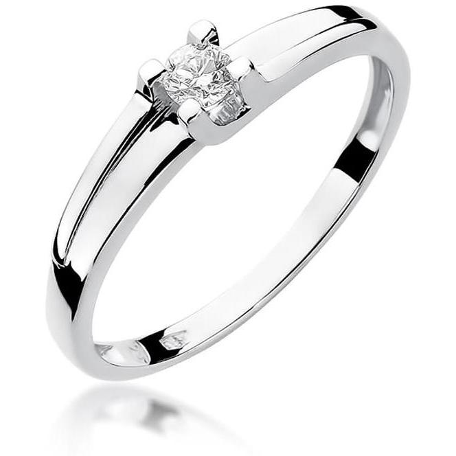Pierścionek z białego złota próby 375 z diamentem 0,12 ct Best Diamonds B0492-PI-00-DIW-02-OK 