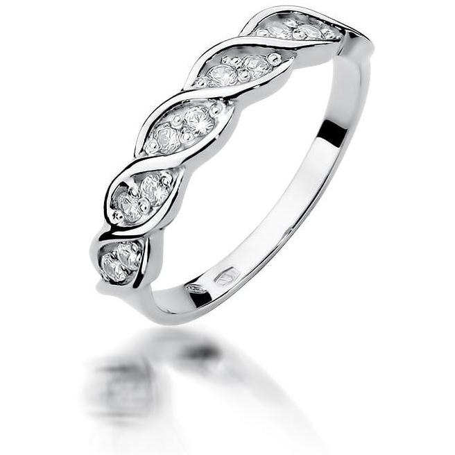 Pierścionek z białego złota próby 375 z diamentami Best Diamonds B0698-PI-00-DIW-02-00 