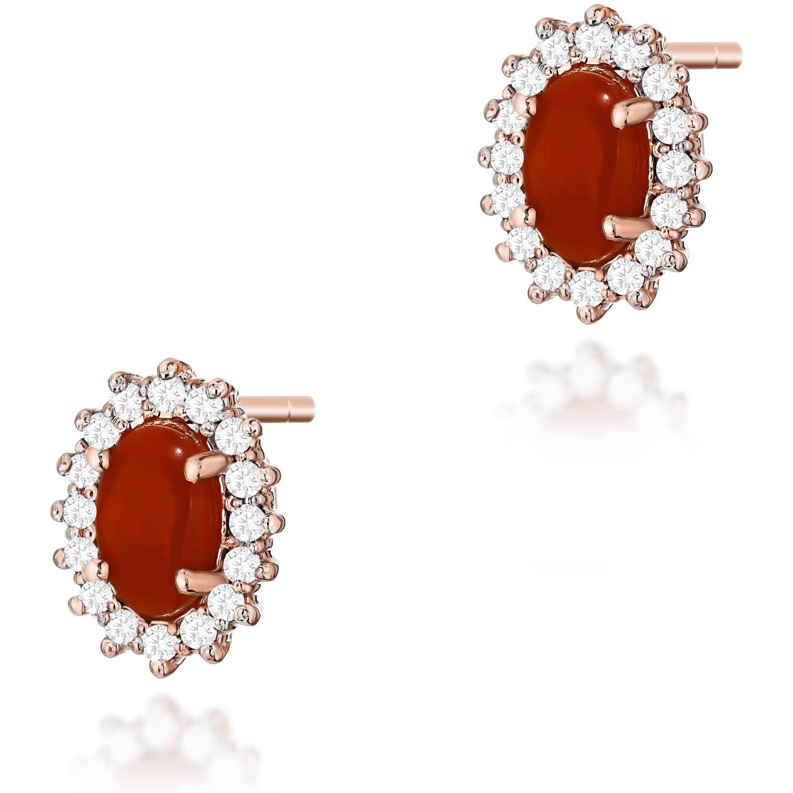 Kolczyki z różowego złota z koralami, próba 585 Best Diamonds B1138-KO-AUR-COR-02-OW 