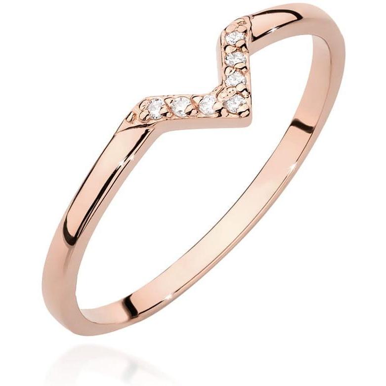 Pierścionek z różowego złota próby 585 z diamentami Best Diamonds B1204-PI-AUR-DIW-02-00 