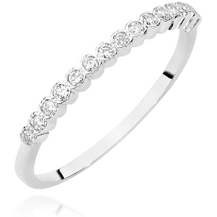 Pierścionek obrączka z białego złota z brylantami Best Diamonds B1270-PI-AUB-DIW-02-00 