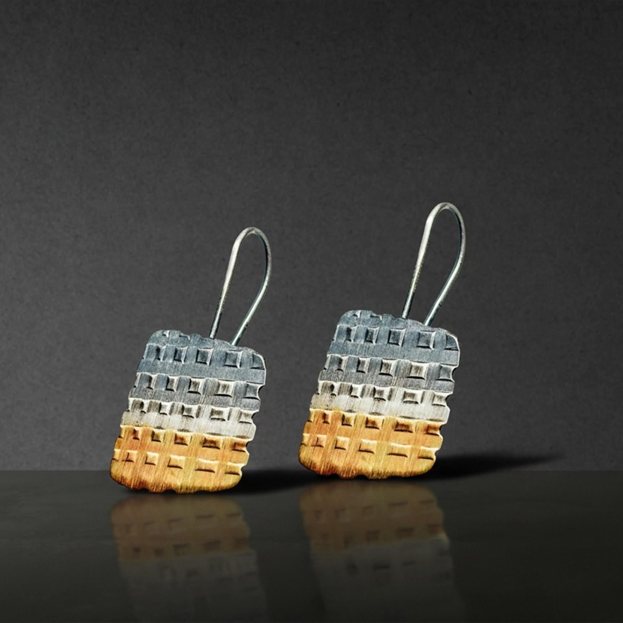 Harf KMBZ0031 Delikatne kolczyki w trzech kolorach na biglu biżuteria - miniatura 4