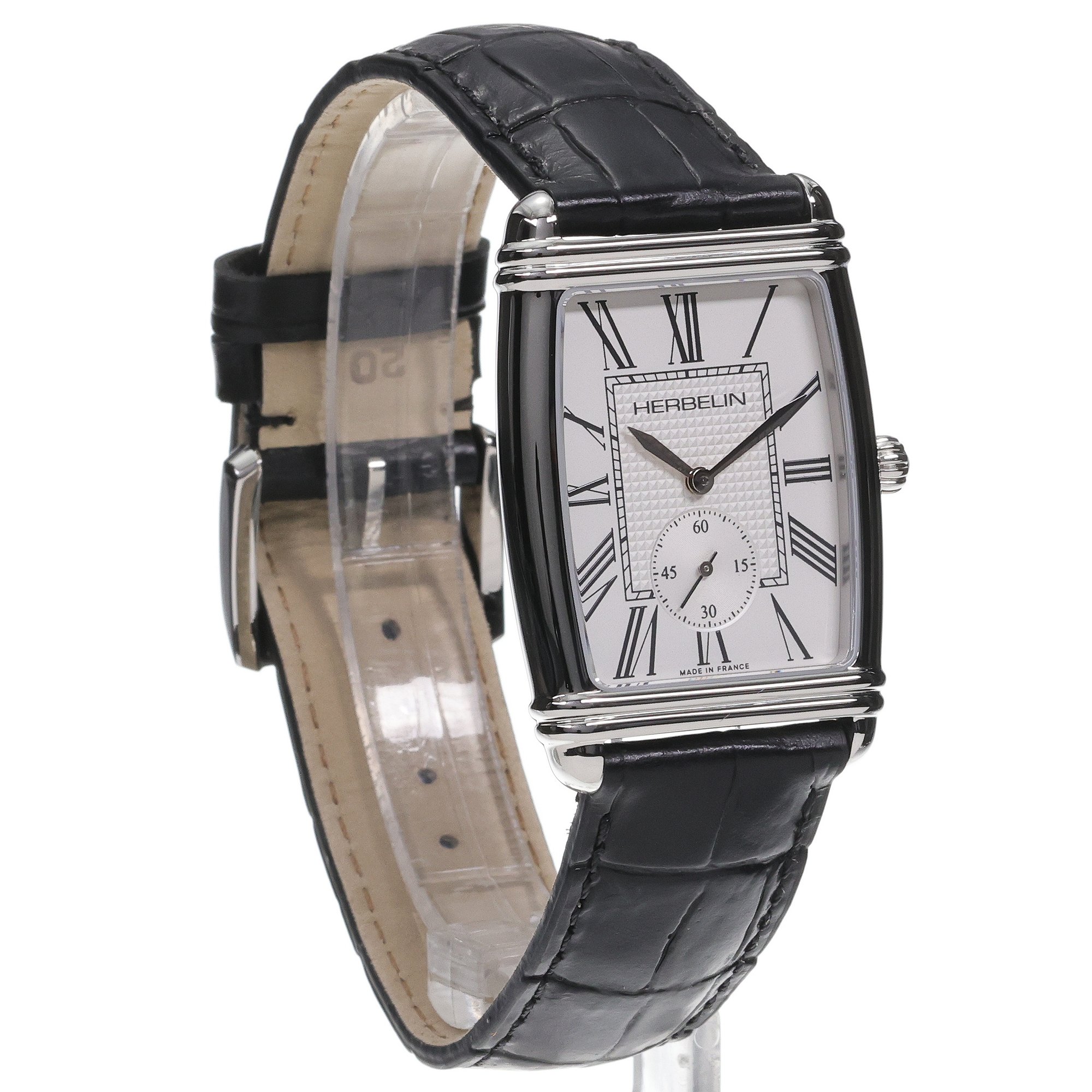 Herbelin 10638AP08 zegarek srebrny klasyczny Art Deco pasek - miniatura 3