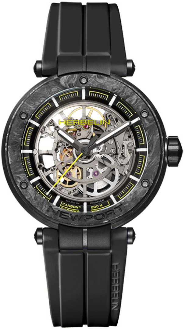Herbelin Newport Carbon Titanium Automatic Skeleton 1888SQCTN14CA