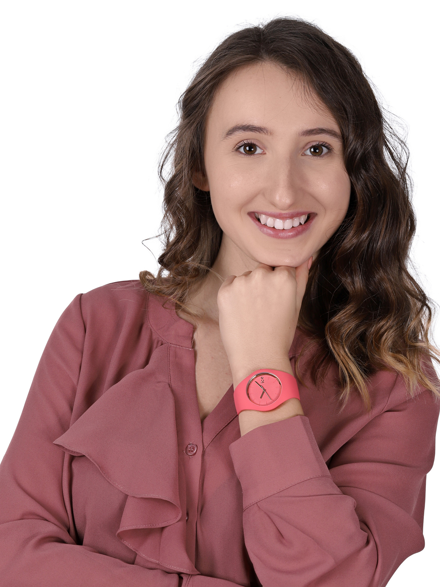 ICE Watch ICE.015335 ICE glam colour raspberry rozm. M Ice-Glam Colour klasyczny zegarek różowy - miniatura 2