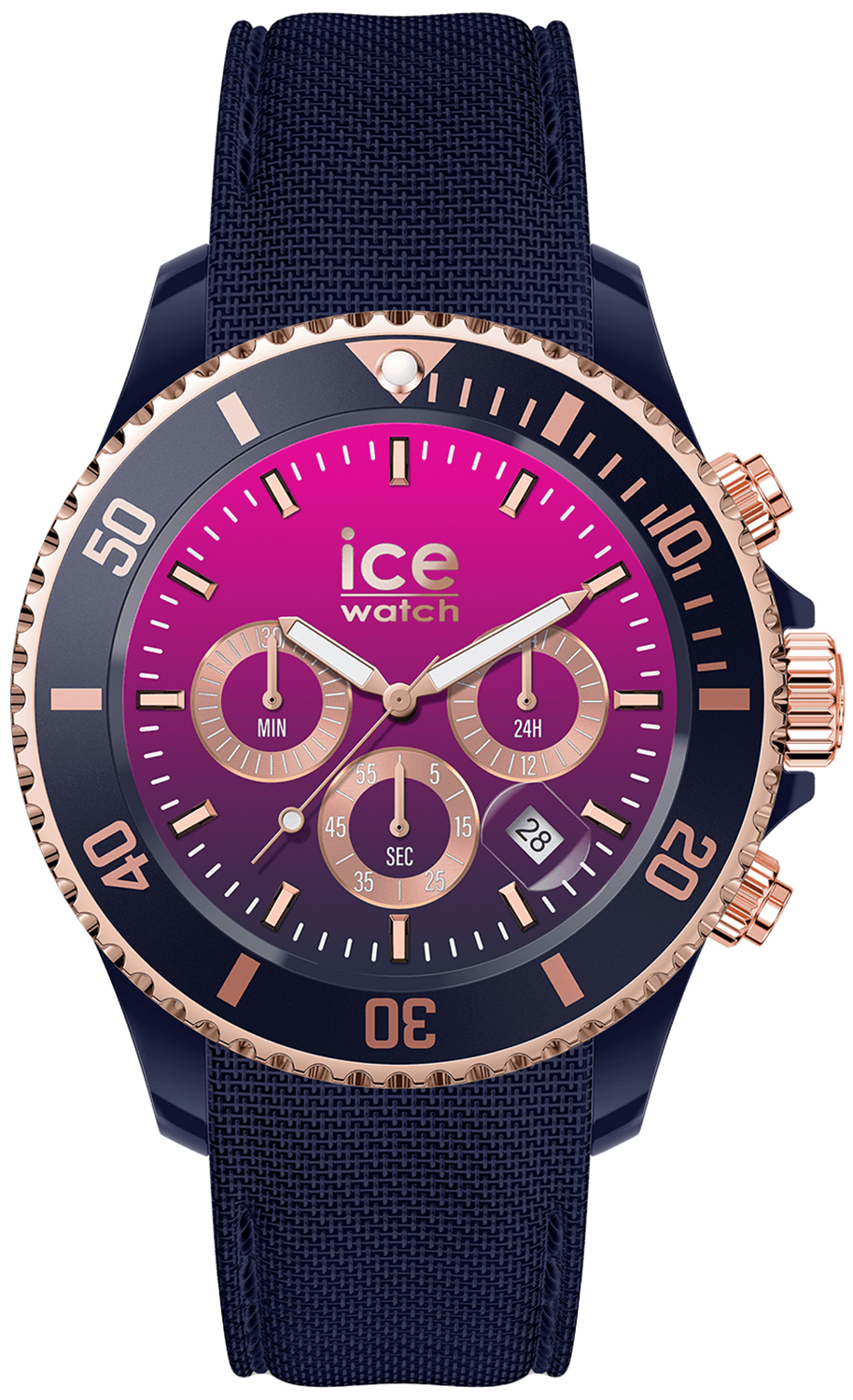 ICE Watch ICE Chrono - Dark blue Pink rozm. M ICE.021642