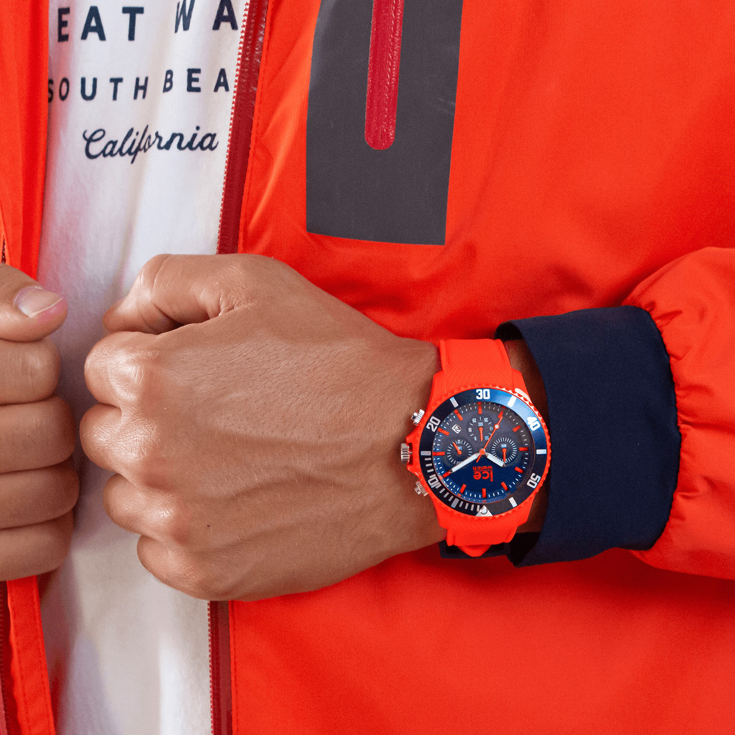 ICE.019841 zegarek czarny sportowy ICE-Chrono pasek - miniatura 5