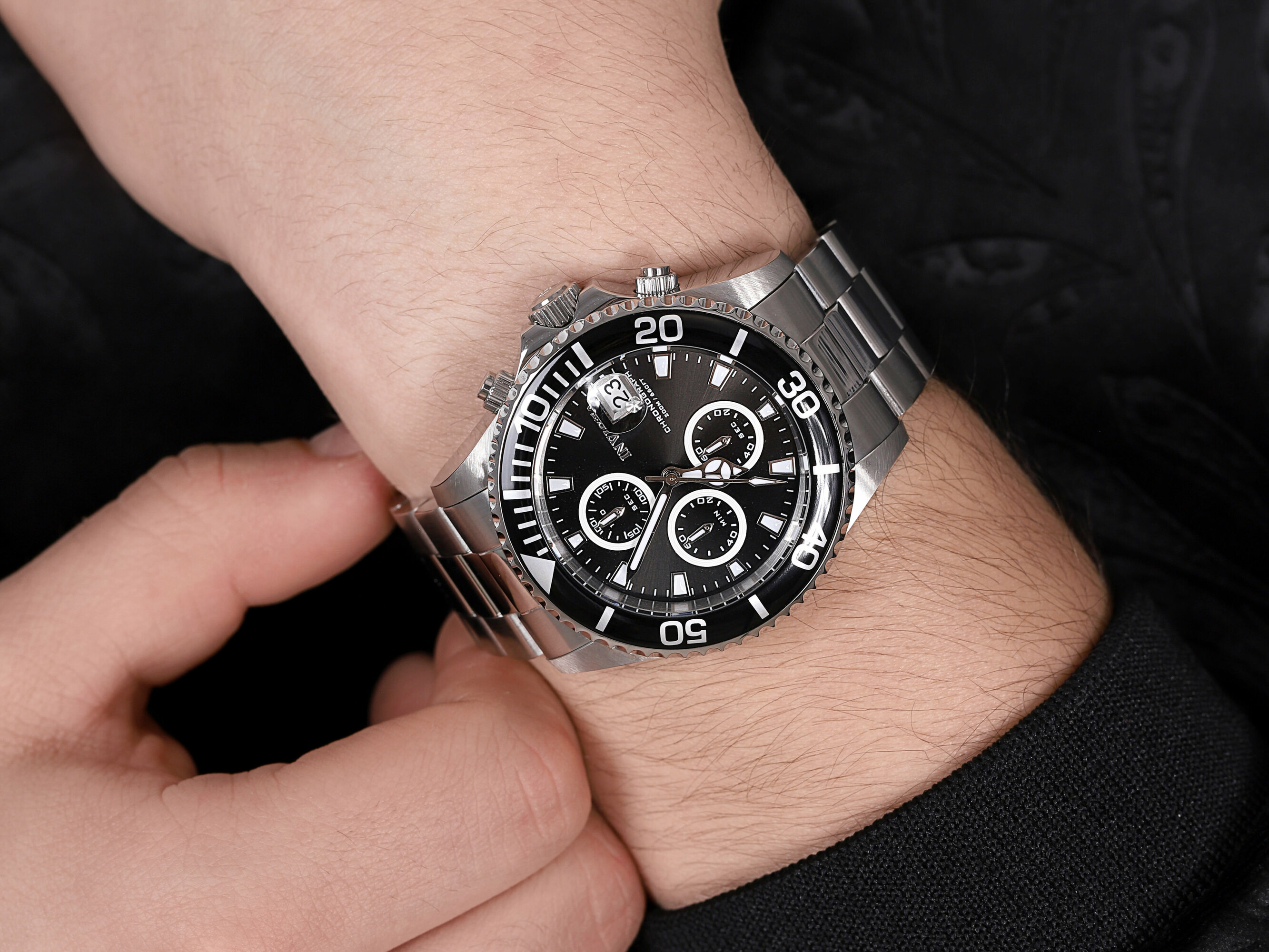 Invicta 1003 zegarek srebrny sportowy Pro Diver bransoleta - miniatura 4