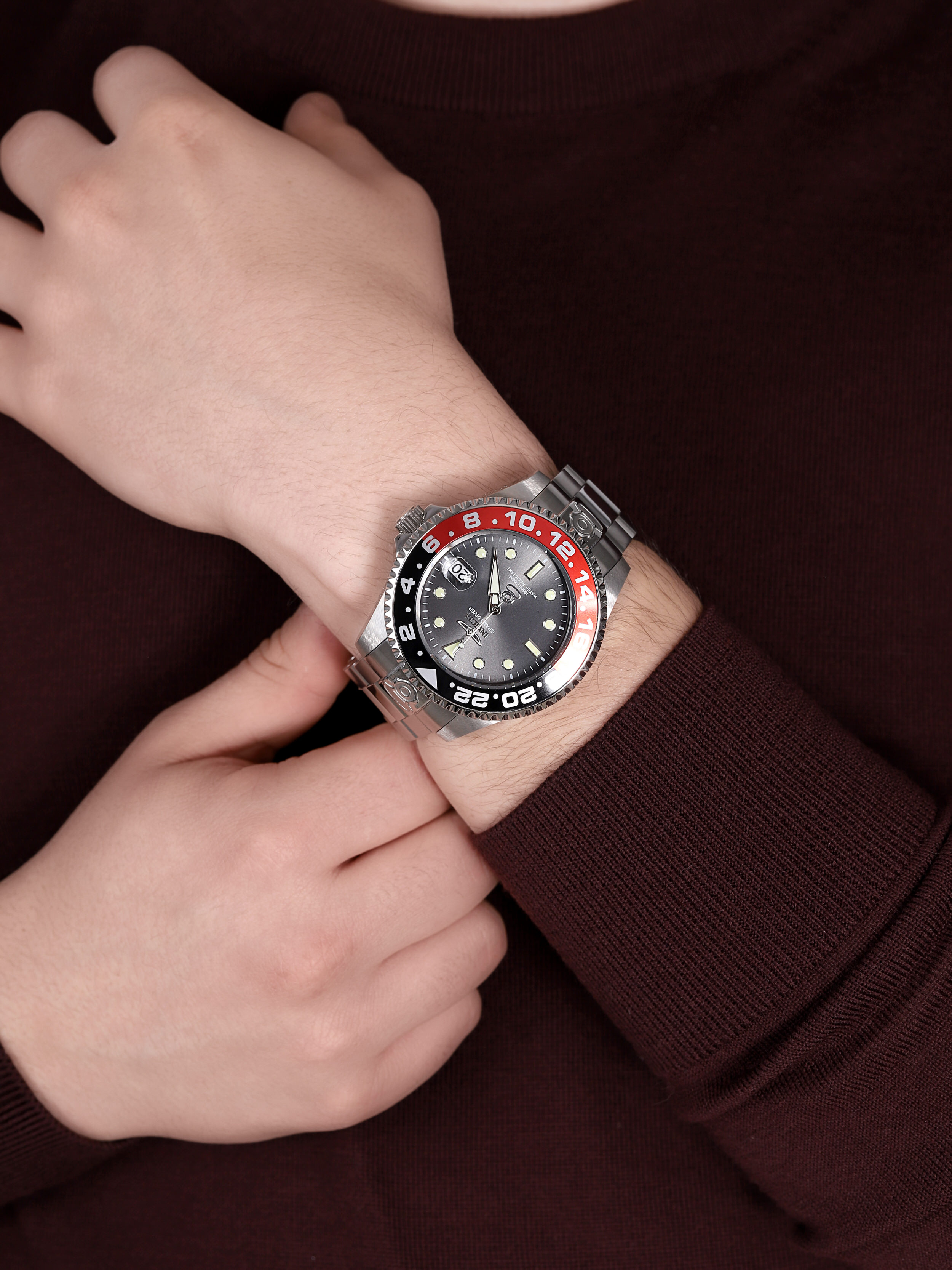 Invicta 21867 zegarek srebrny klasyczny Pro Diver bransoleta - miniatura 3