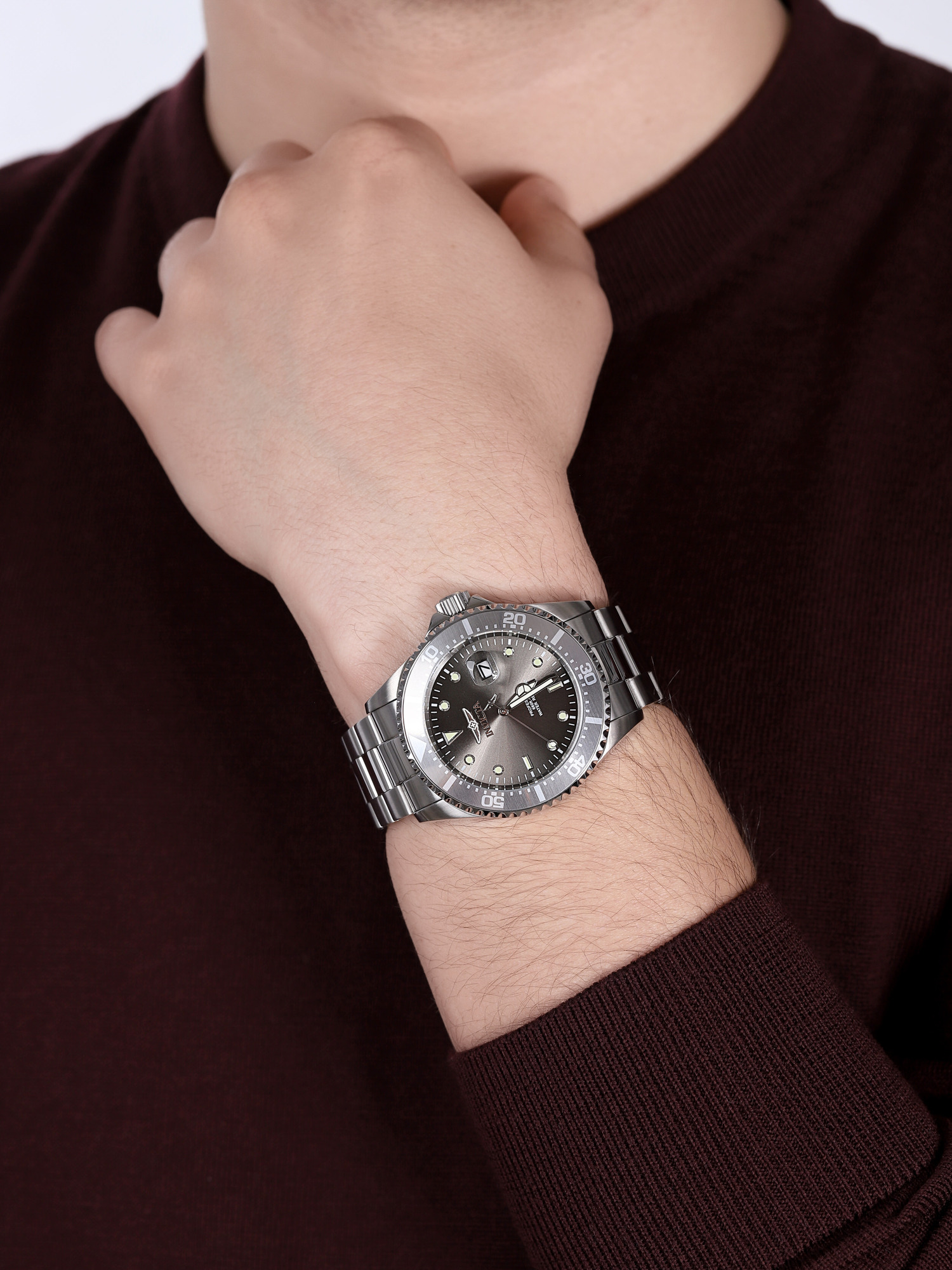 Invicta 22050 zegarek srebrny klasyczny Pro Diver bransoleta - miniatura 3