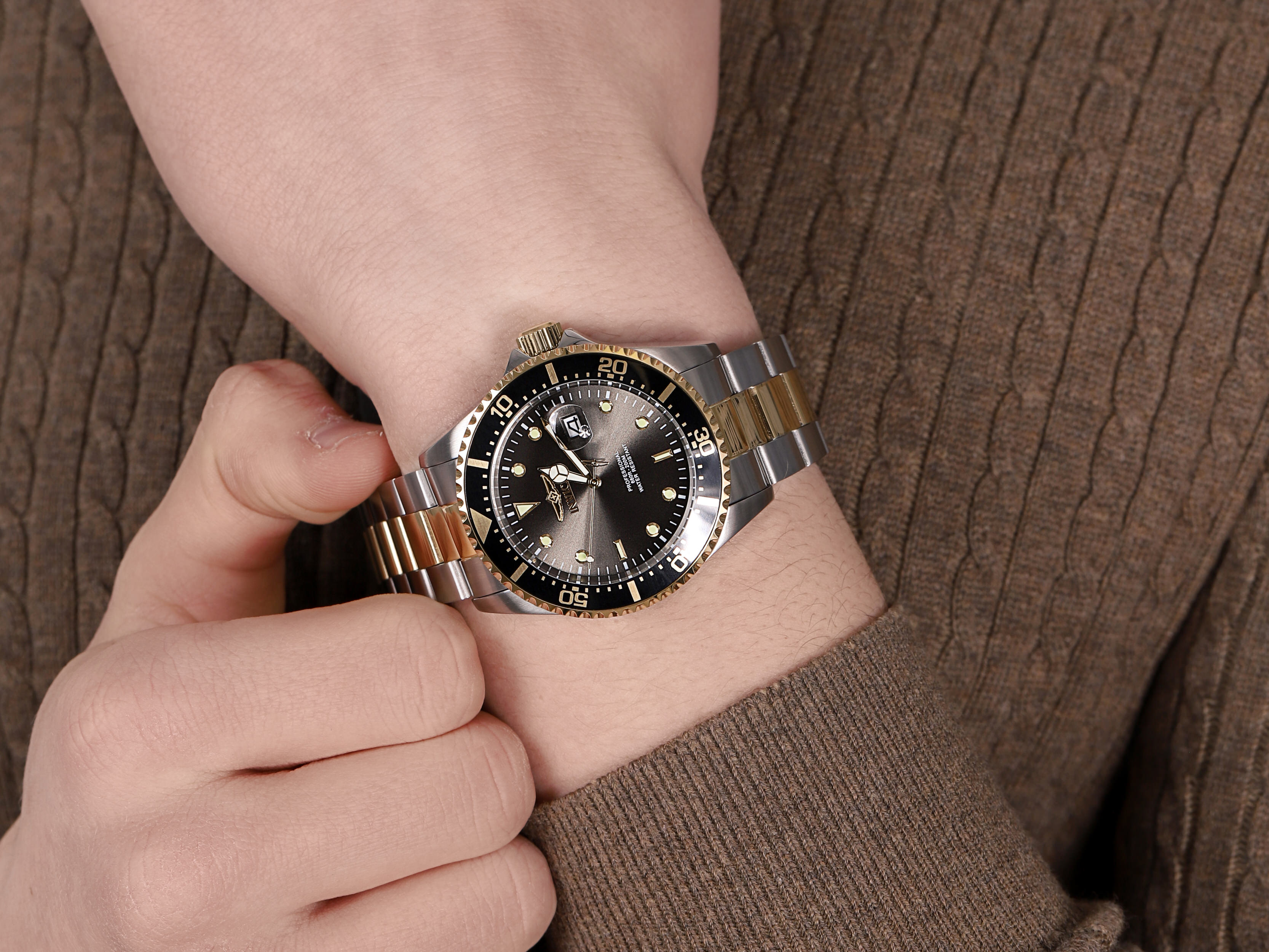 Invicta 22057 zegarek srebrny klasyczny Pro Diver bransoleta - miniatura 4