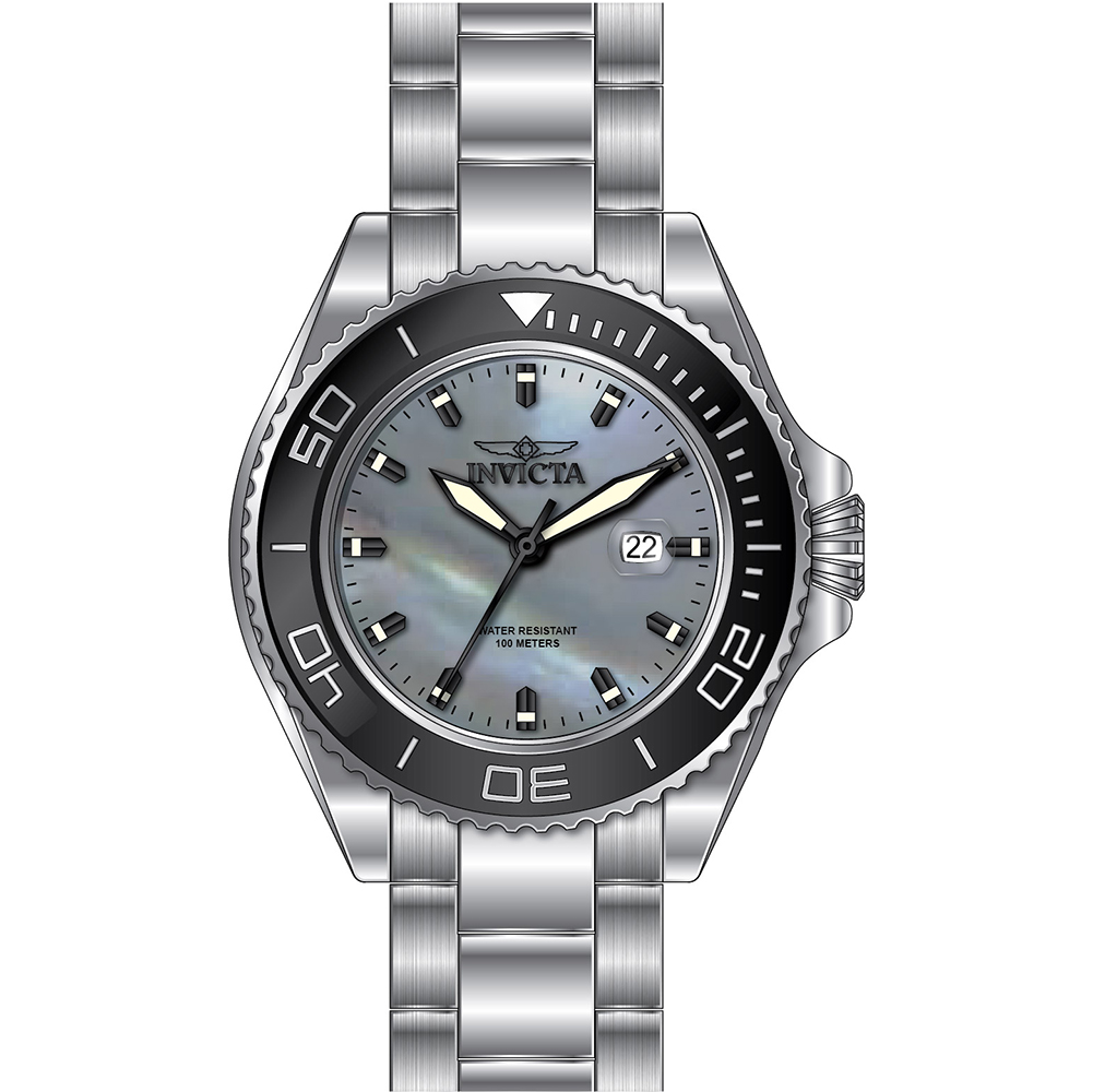 Invicta 23067 zegarek srebrny klasyczny Pro Diver bransoleta - miniatura 2